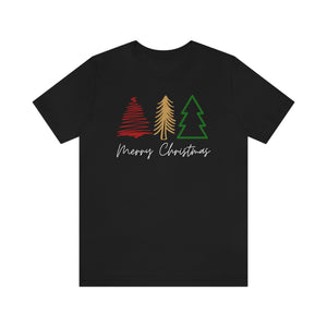 Merry Christmas Trees Unisex Jersey Short Sleeve T-shirt