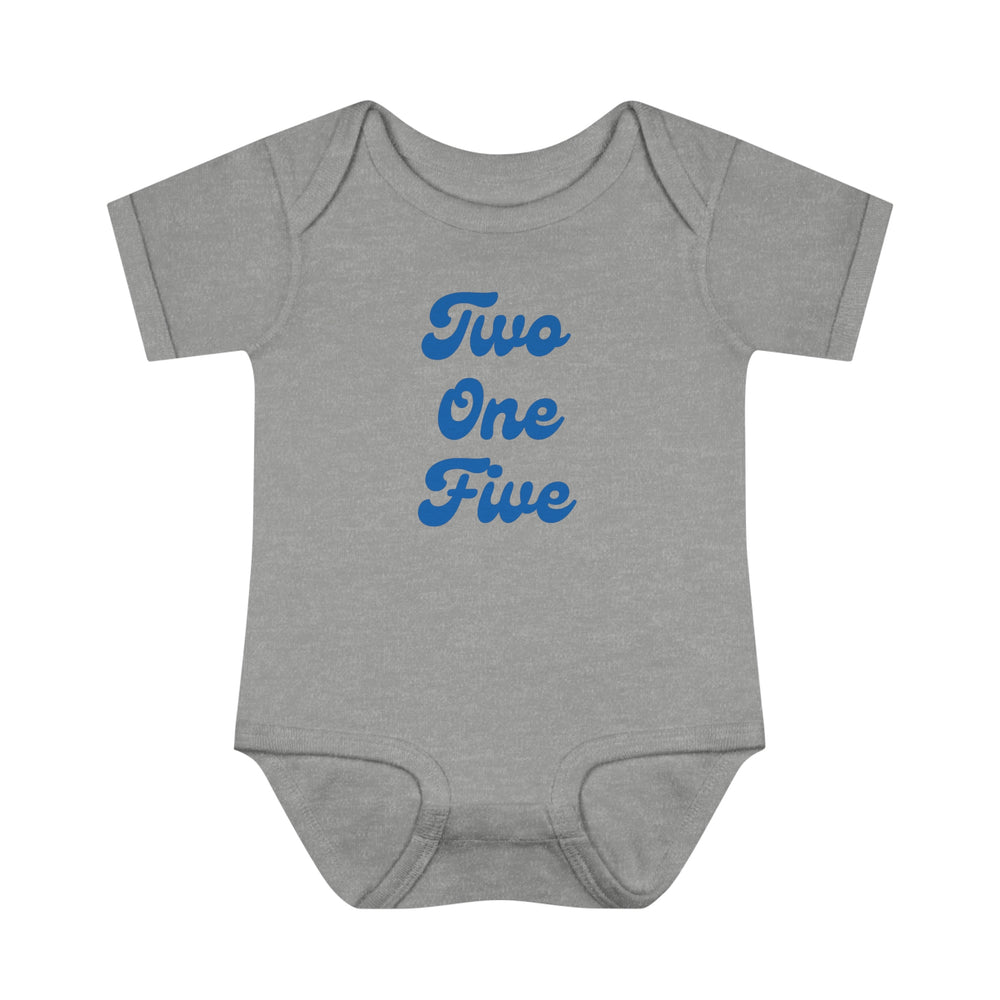 Two One Five Area Code Baby or Toddler One Piece
