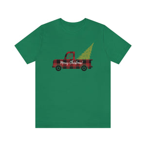 Merry Christmas Truck Unisex Jersey Short Sleeve T-shirt