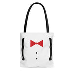 Bowtie and Suspenders Tote Bag | 3 Sizes