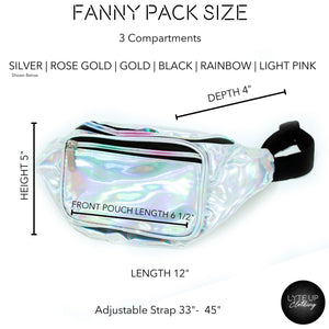 Team Bride Holographic Metallic Fanny Pack