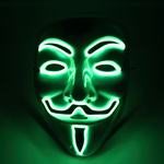 Lime Green Yellow Light Up Vendetta Mask