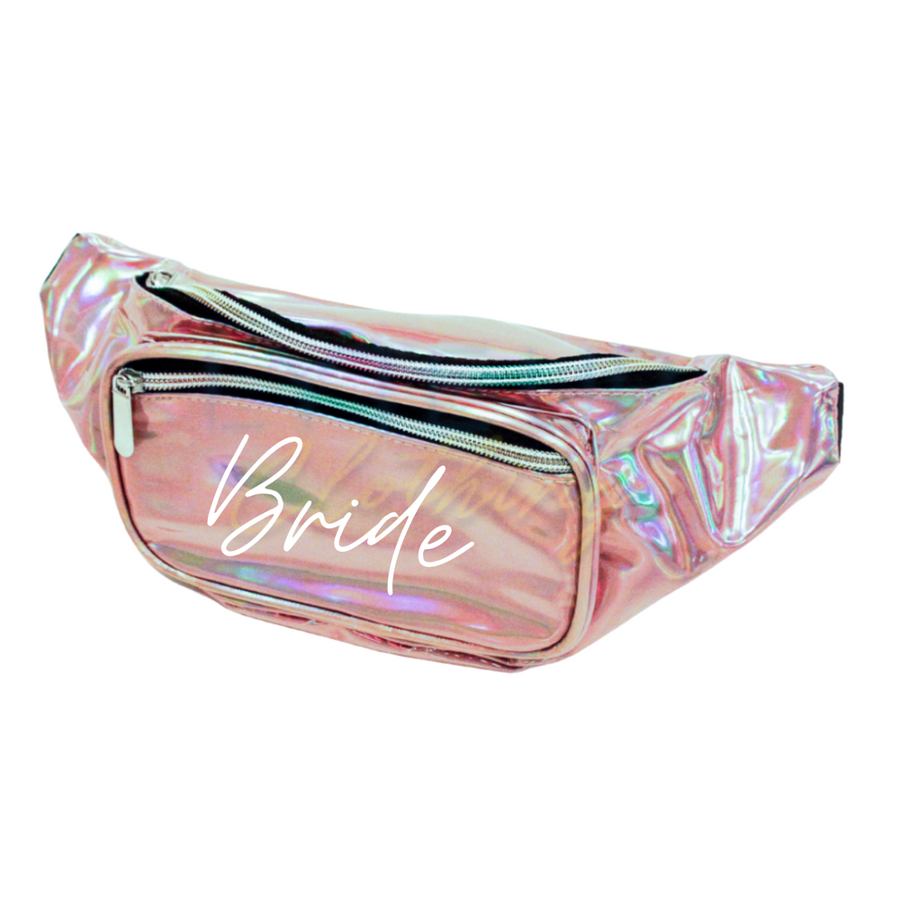 Bride Holographic Metallic Fanny Pack