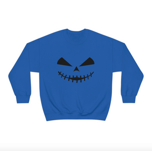 Pumpkin Face Unisex Heavy Blend Crewneck Sweatshirt