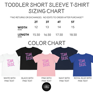Team Bride Toddler Short Sleeve T-shirt