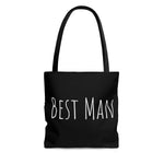 Best Man Black Tote Bag | 3 Sizes