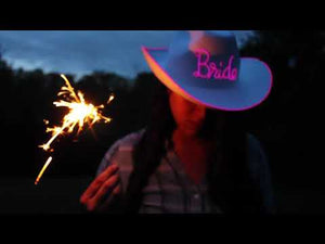
                
                    Load and play video in Gallery viewer, Two Groom Light Up Cowboy Hats
                
            