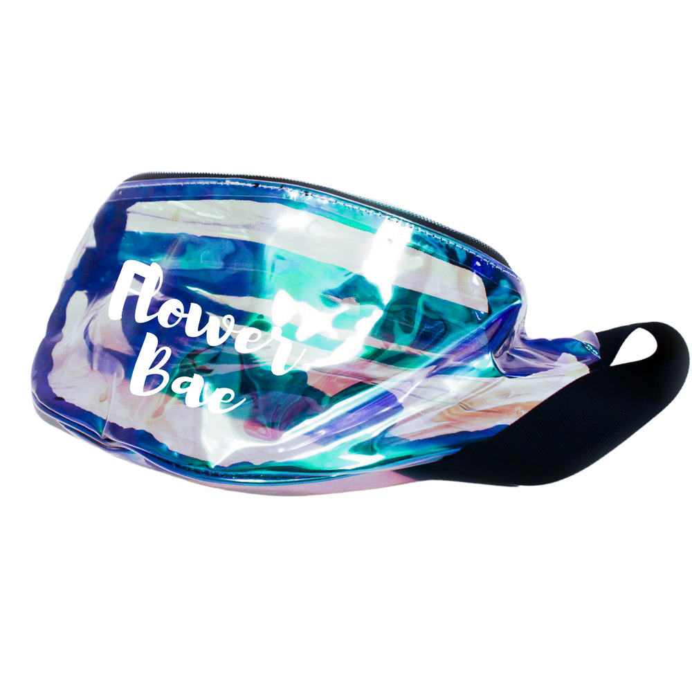 Flower Bae Holographic Metallic Fanny Pack