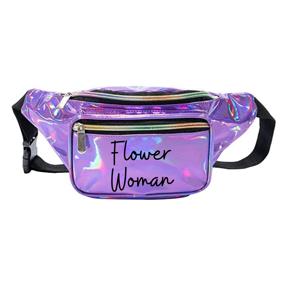 Flower Woman Metallic Fanny Pack