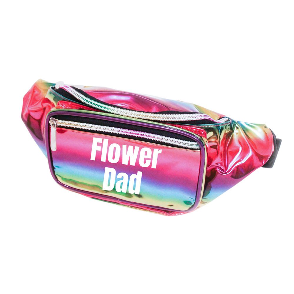 Flower Dad Metallic Fanny Pack