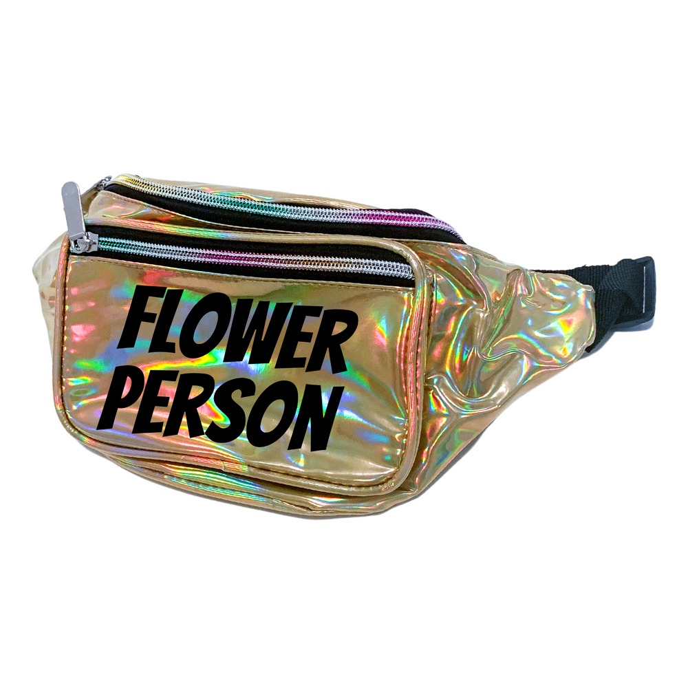 Flower Person Metallic Fanny Pack