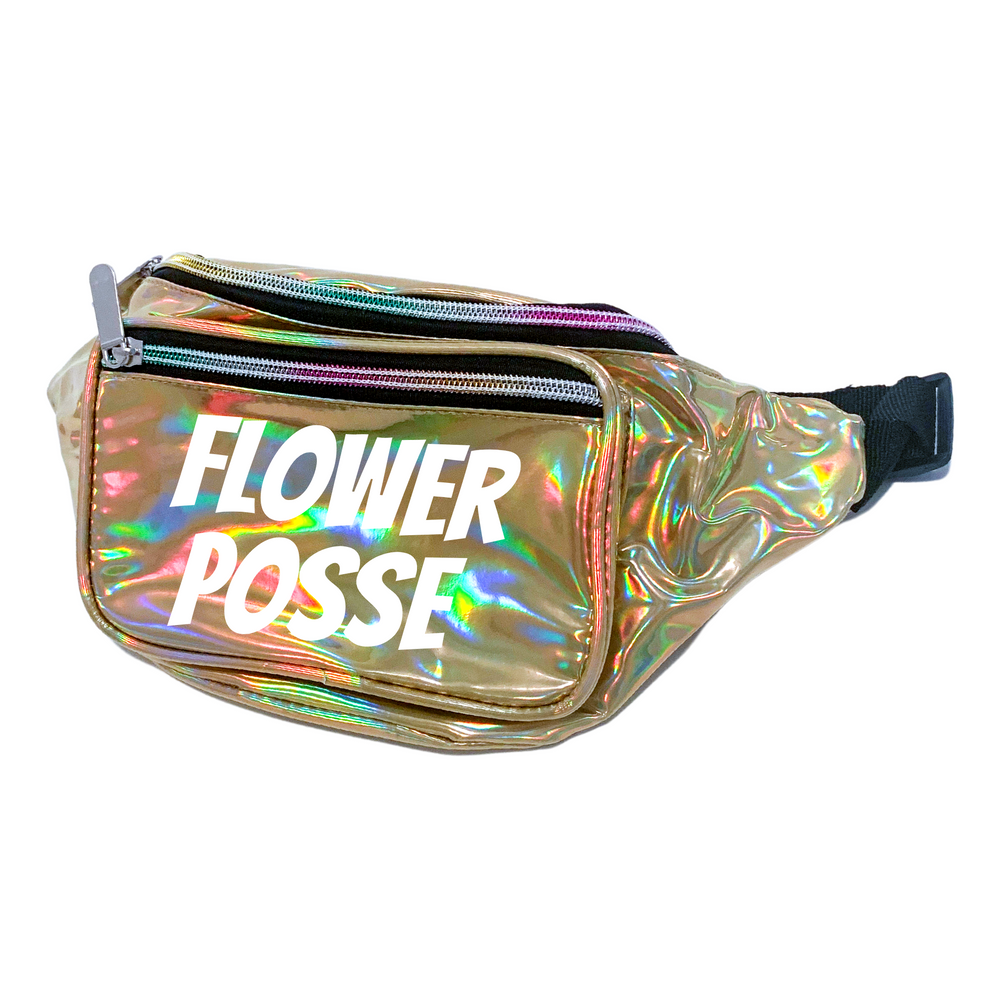 Flower Posse Metallic Fanny Pack