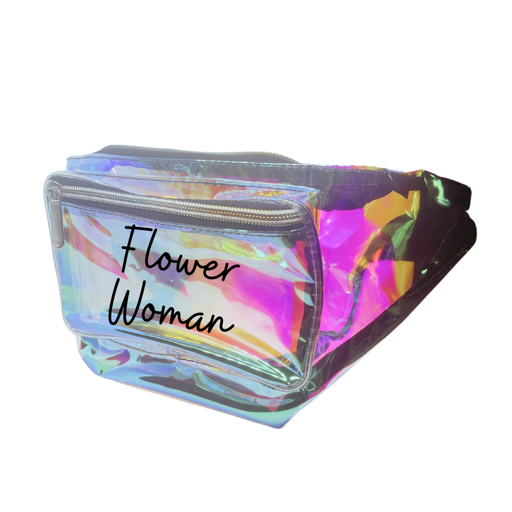 
                
                    Load image into Gallery viewer, Flower Woman Metallic Fanny Pack
                
            