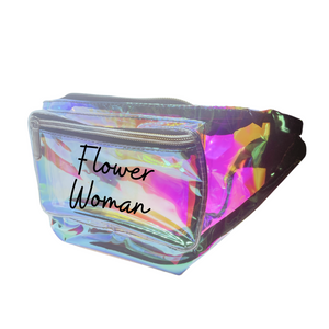 Flower Woman Metallic Fanny Pack