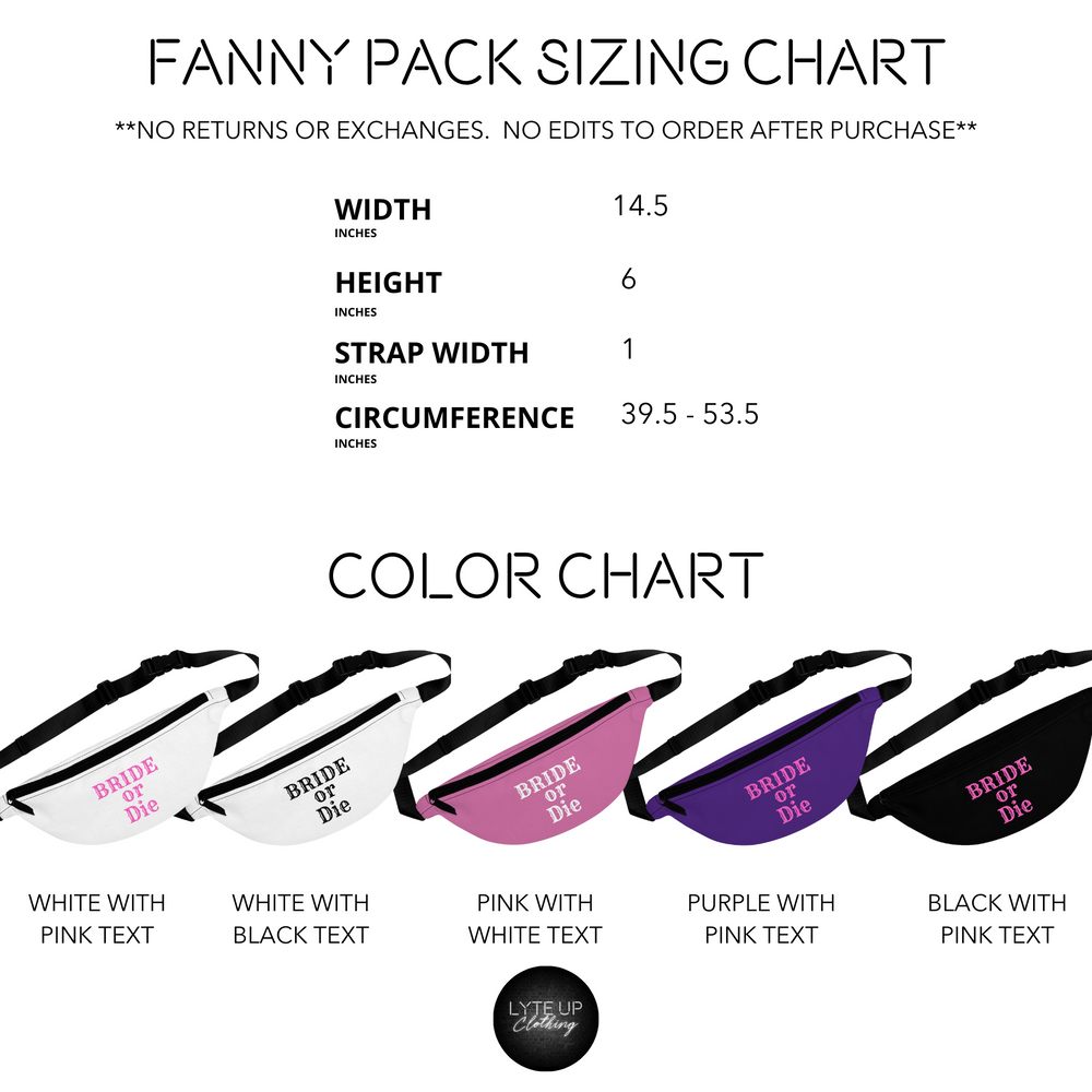 Bride or Die Fanny Pack | 5 Colors