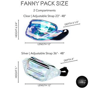 Flower Bestie Holographic Metallic Fanny Pack