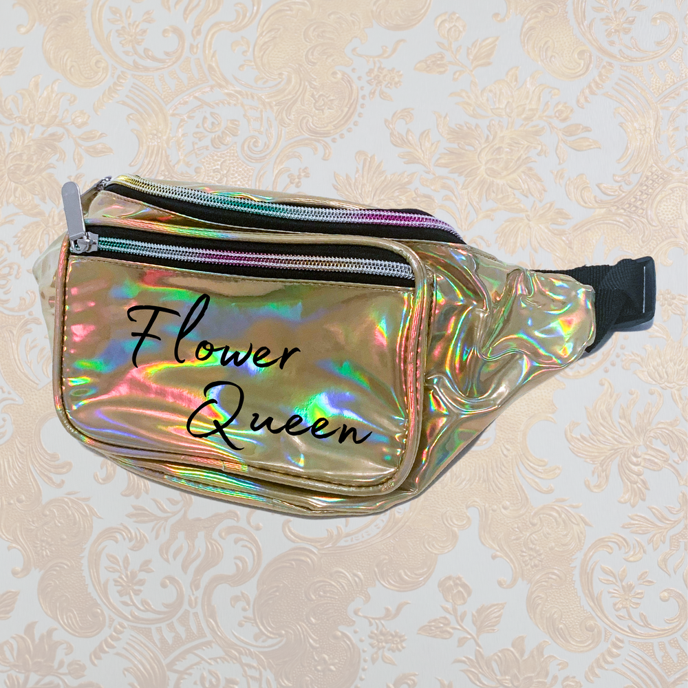 Flower Queen Metallic Fanny Pack