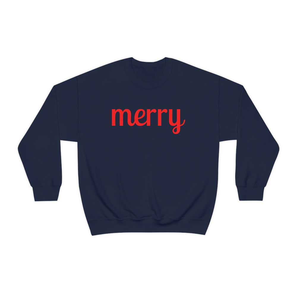 
                
                    Load image into Gallery viewer, Merry Unisex Crewneck Sweatshirt
                
            