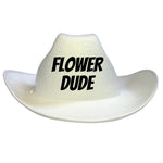 Flower Dude White Felt Cowboy Hat