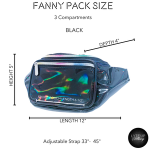 Black Metallic Fanny Pack