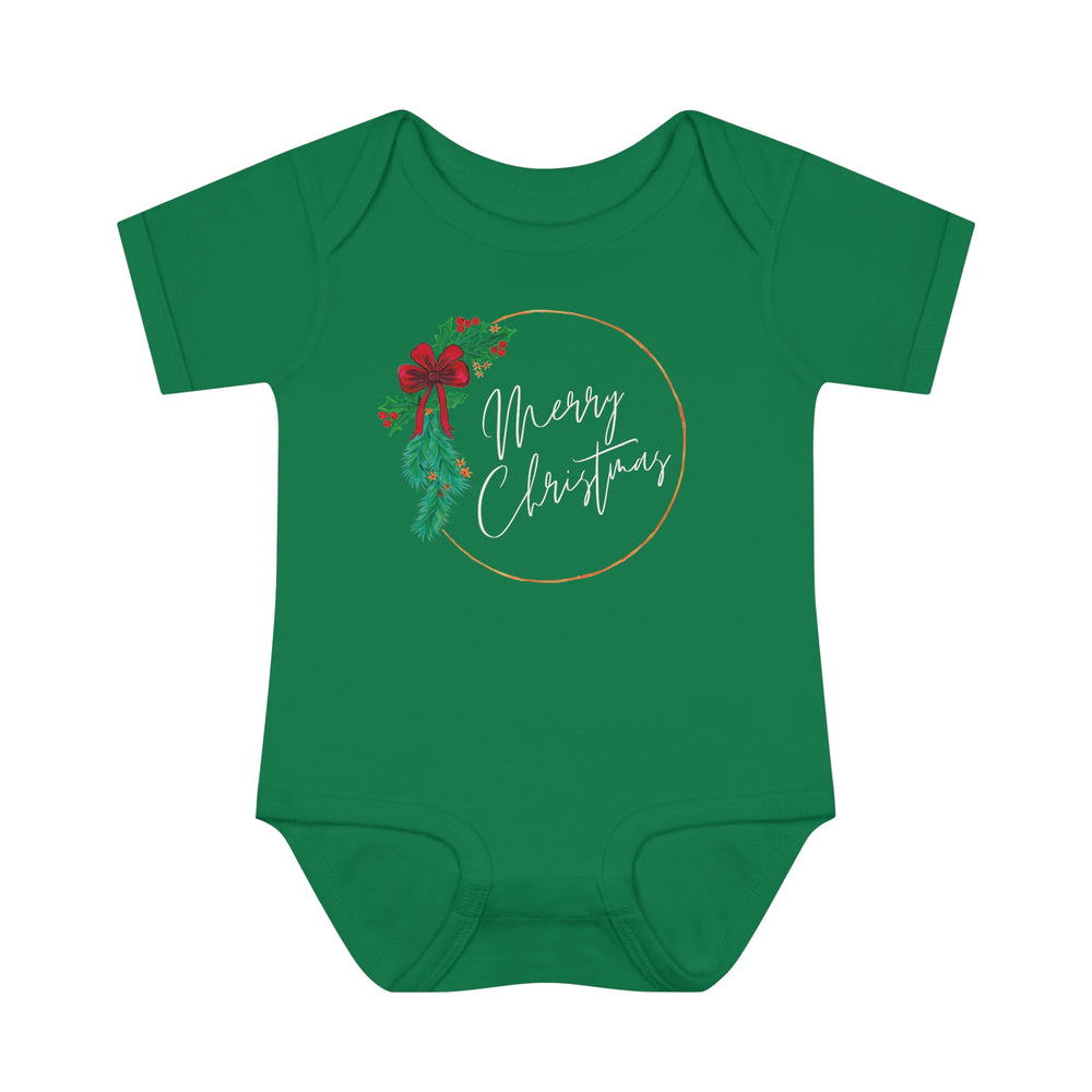 
                
                    Load image into Gallery viewer, Merry Christmas Wreath Baby &amp;amp; Toddler One Piece
                
            