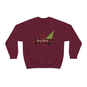 Merry Christmas Truck Unisex Crewneck Sweatshirt