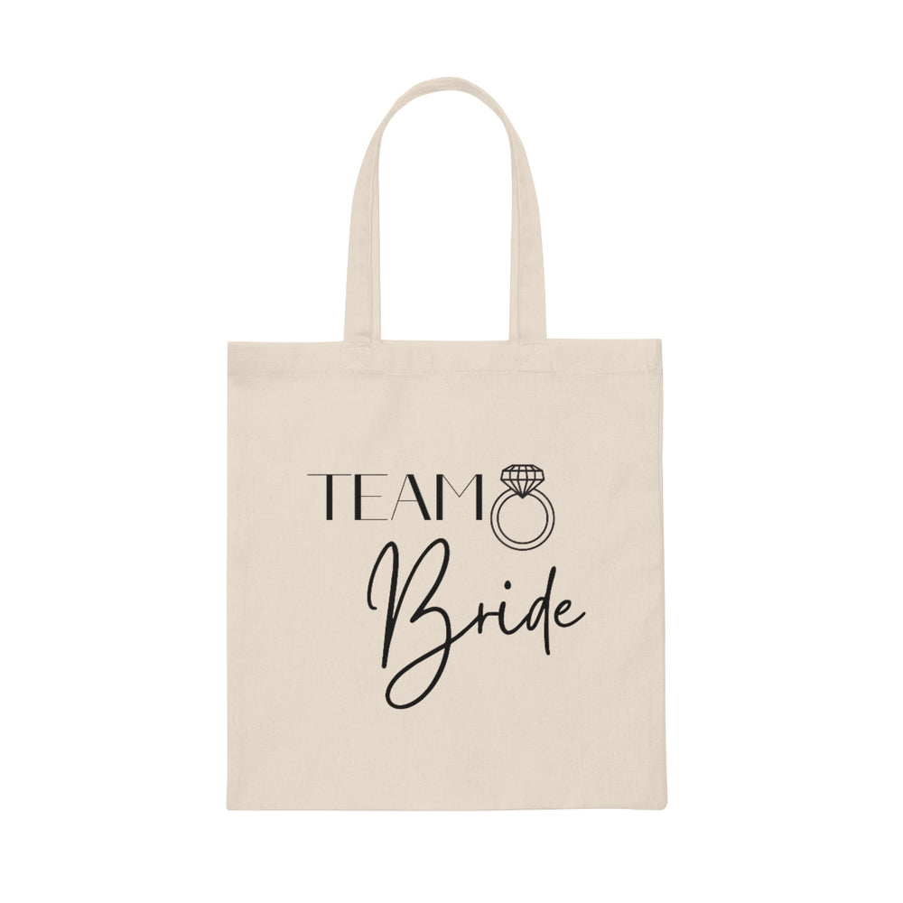 
                
                    Load image into Gallery viewer, Team Bride With Ring Canvas Tote Bag
                
            