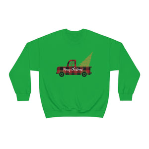 Merry Christmas Truck Unisex Crewneck Sweatshirt