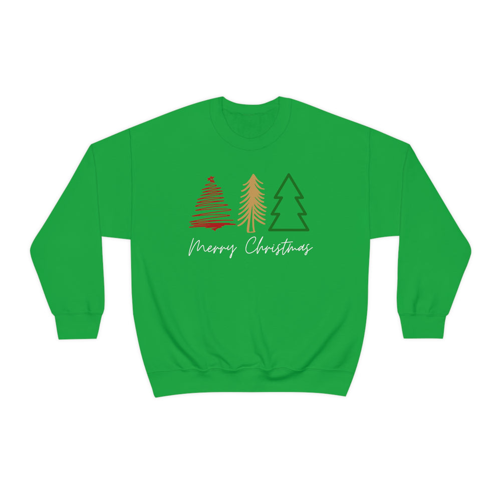 Merry Christmas Trees Unisex Crewneck Sweatshirt
