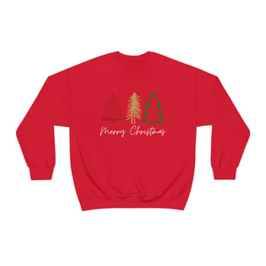 Merry Christmas Trees Unisex Crewneck Sweatshirt