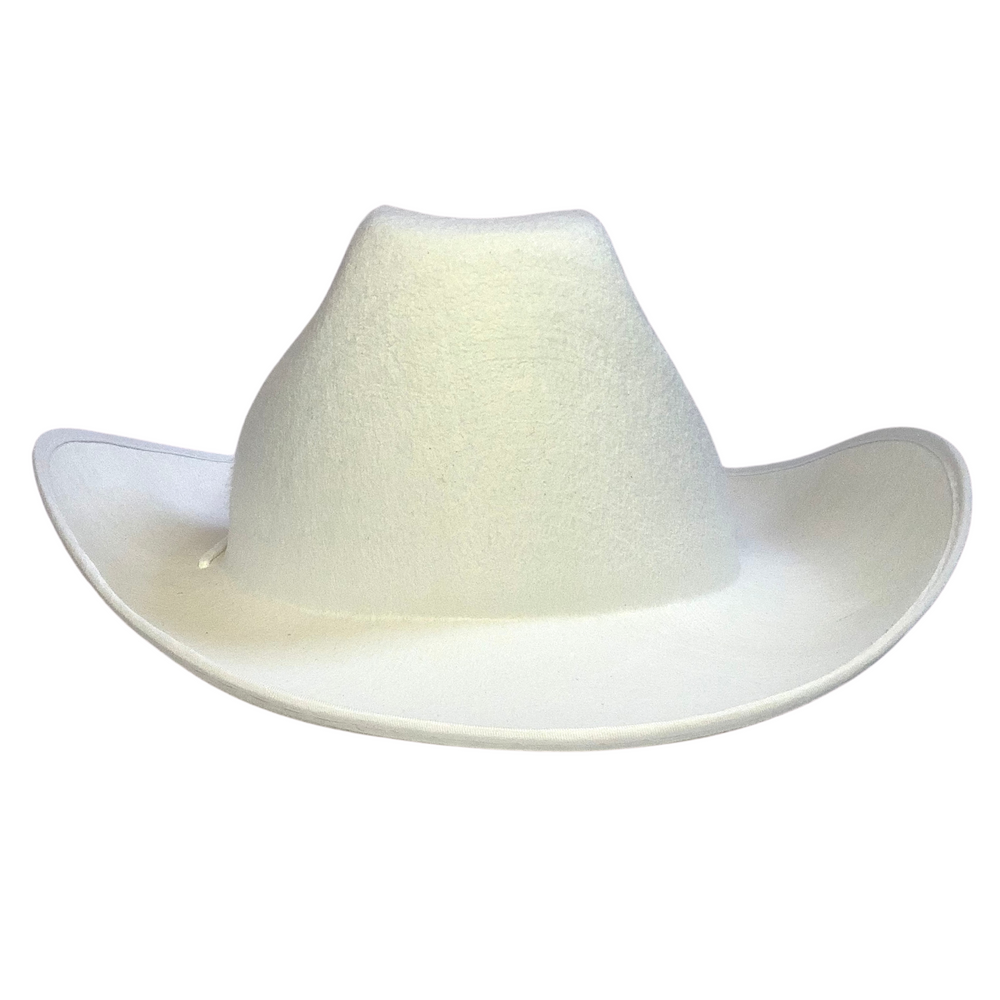 
                
                    Load image into Gallery viewer, White Felt Cowboy Hat
                
            