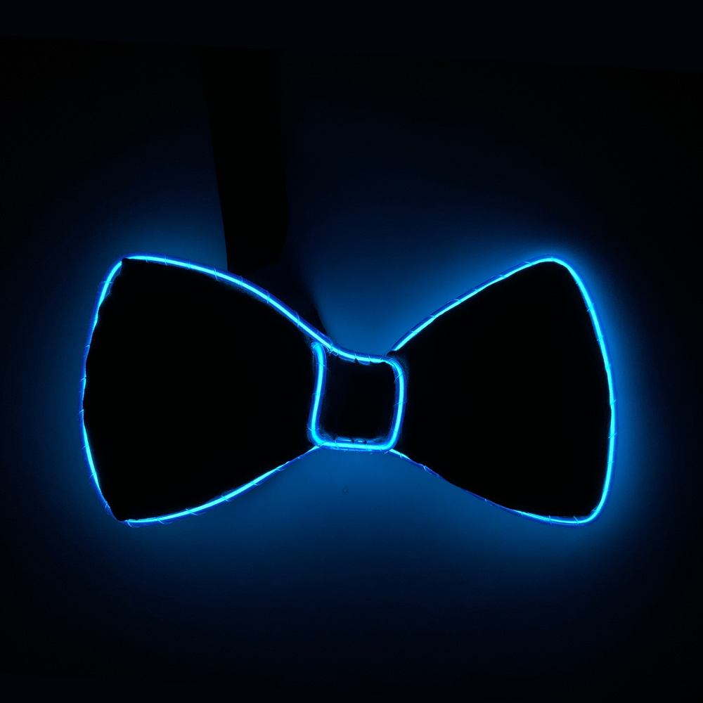 Light Up Blue Bow Tie