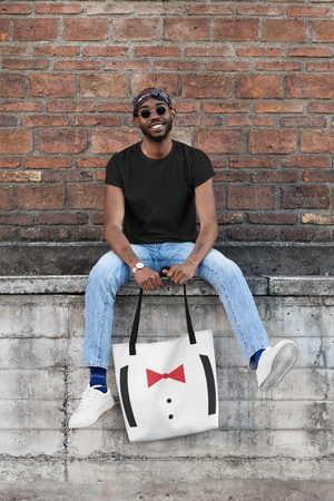 Bowtie and Suspenders Tote Bag | 3 Sizes