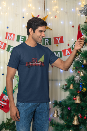 Merry Christmas Truck Unisex Jersey Short Sleeve T-shirt