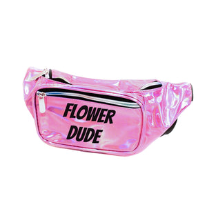 
                
                    Load image into Gallery viewer, Flower Dude Holographic Metallic Fanny Pack
                
            