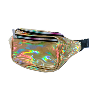 
                
                    Load image into Gallery viewer, Gold Holographic Metallic Fanny Pack
                
            