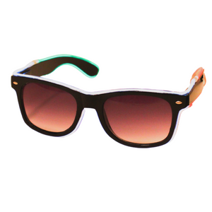 
                
                    Load image into Gallery viewer, White, Orange and Green Multicolored Light Up Sunglasses
                
            