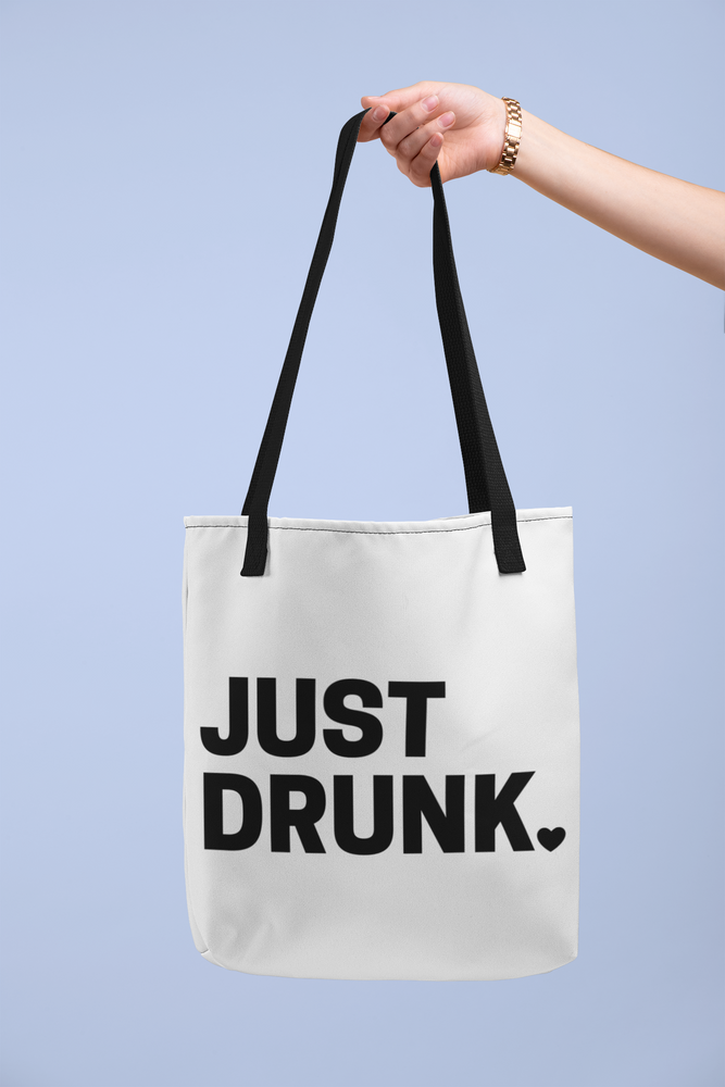 Drunk in Love & Just Drunk Front & Back Tote Bag | 3 Sizes