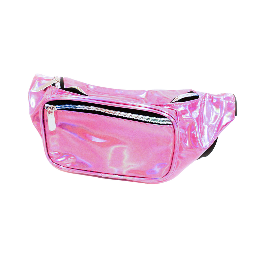 Pink holographic fanny pack shop