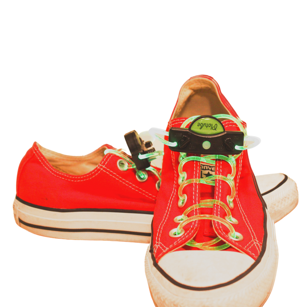 Green Light Up Pair of Shoelaces