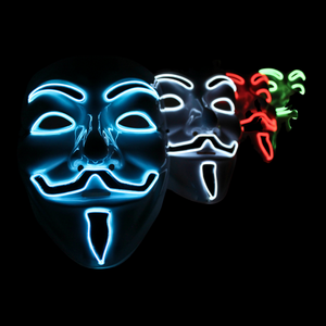 White Light Up Vendetta Mask