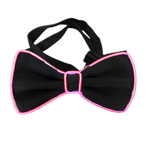 Light Up Pink Bow Tie