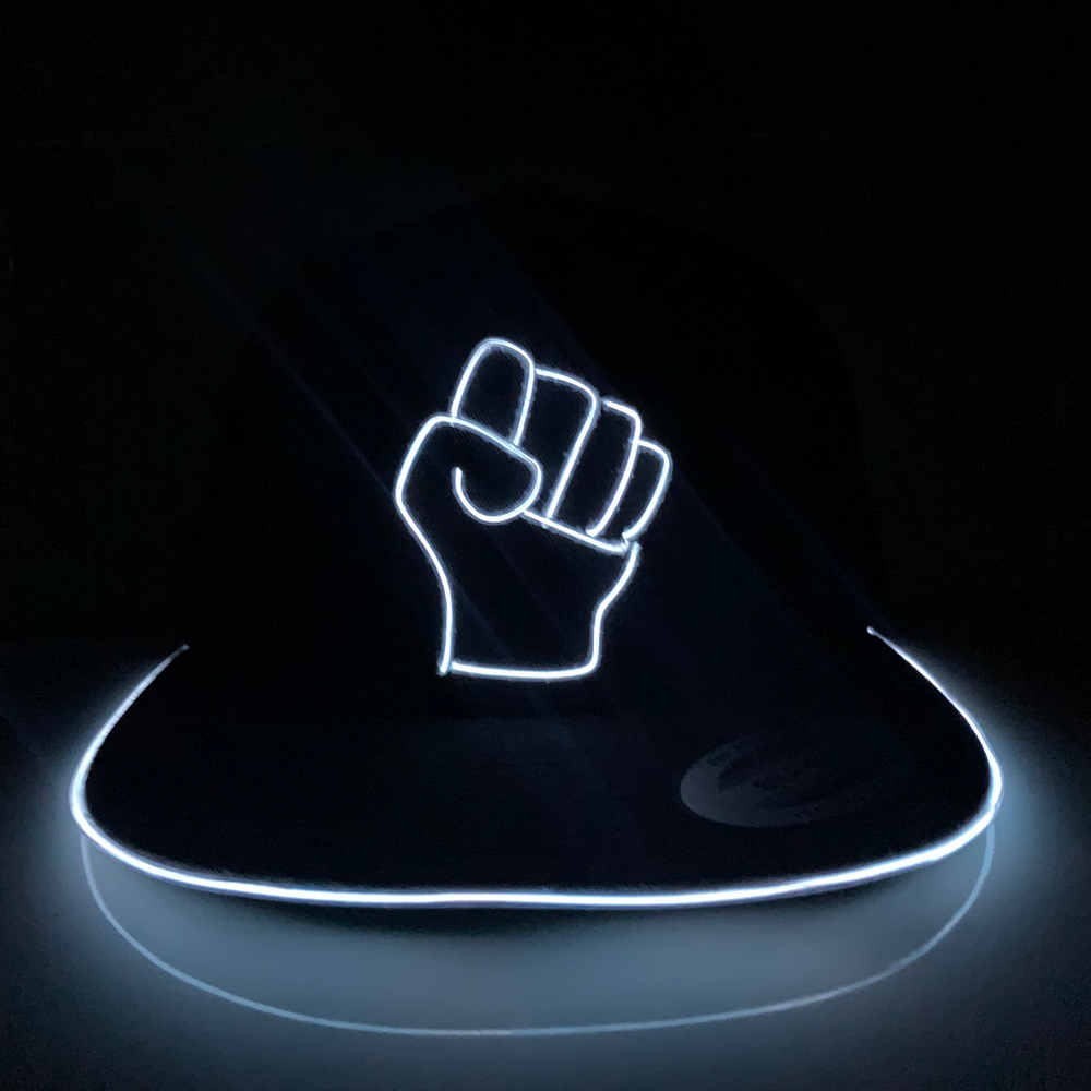 Light Up Raised Fist BLM Hat
