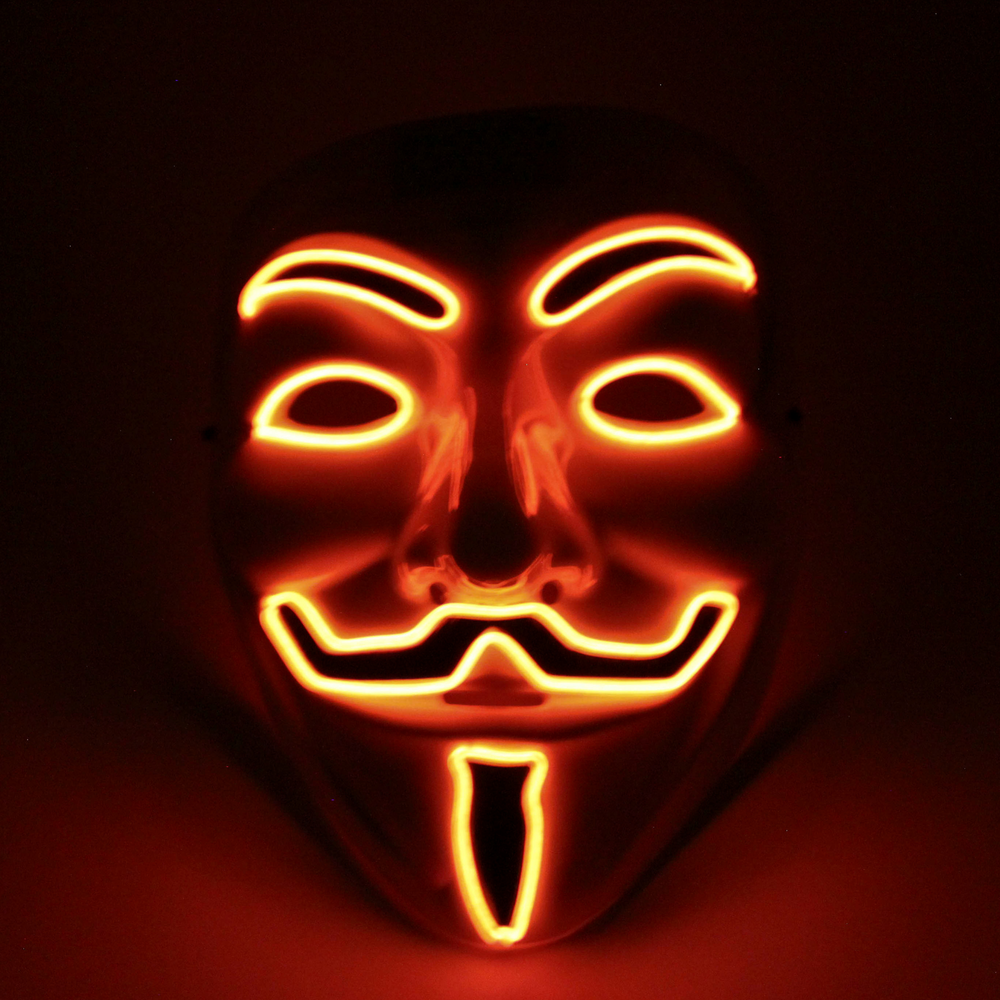Orange Light Up Vendetta Mask