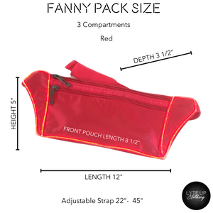 Light Up Red Fanny Pack