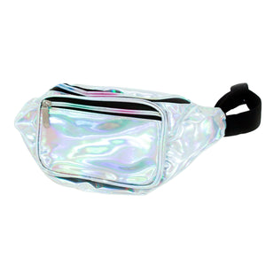 Silver Holographic Metallic Fanny Pack