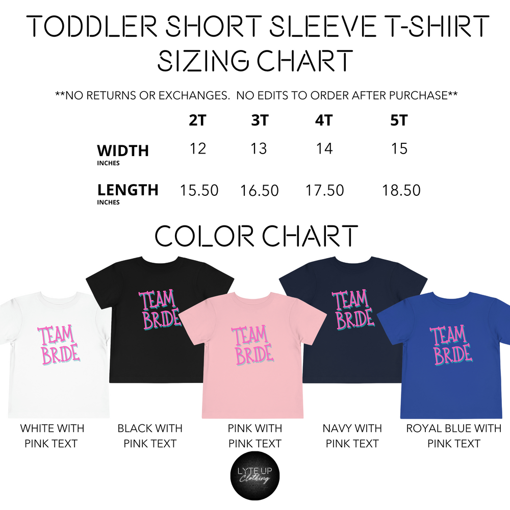 
                
                    Load image into Gallery viewer, Team Bride Toddler Short Sleeve T-shirt
                
            