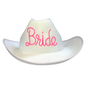 Light Up Bride Cowboy Hat - No El Wire on Brim