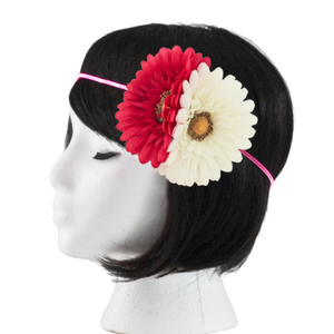 Pink and White Light Up Flower Headband