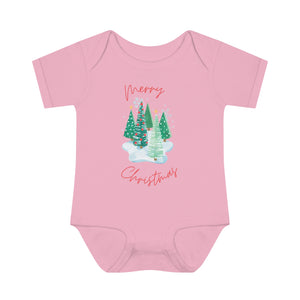 
                
                    Load image into Gallery viewer, Merry Christmas Snow Trees Baby &amp;amp; Toddler One Piece
                
            